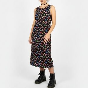 Stonebridge 90s Vintage Novelty Shoe Purse Print Midi Dress MP